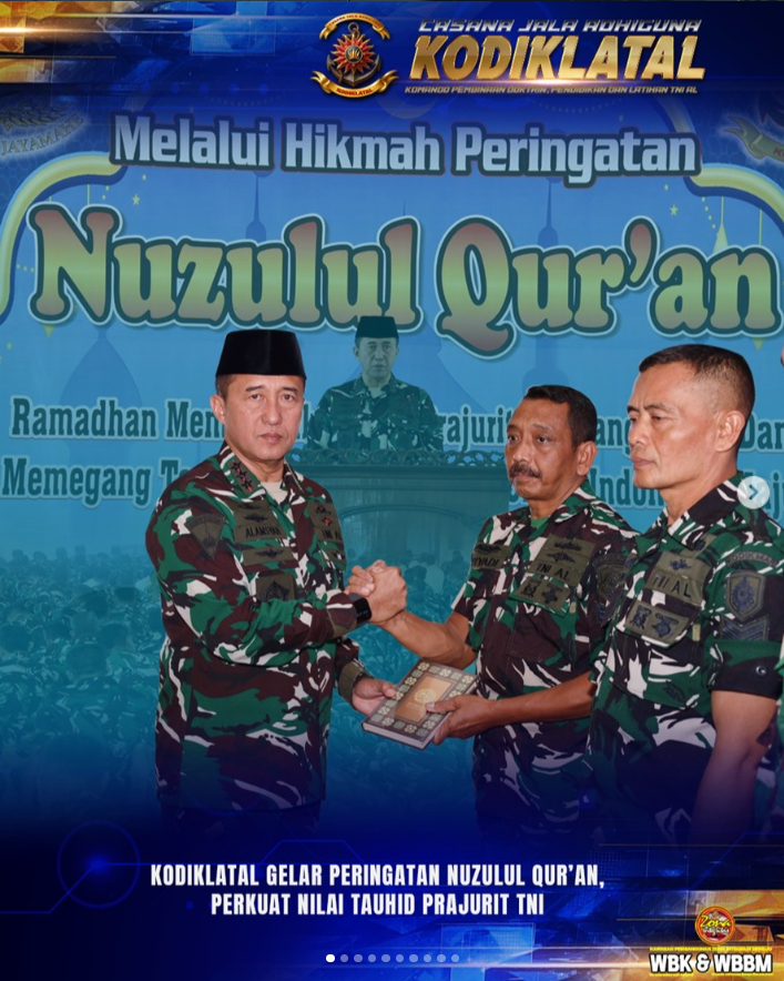 Kodiklatal Gelar Peringatan Nuzulul Qur’an, Perkuat Nilai Tauhid Prajurit TNI
