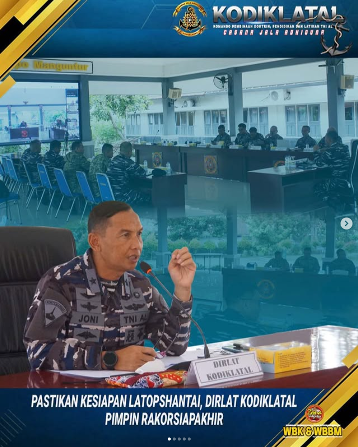 Pastikan Kesiapan Latopshantai, Dirlat Kodiklatal Pimpin Rakorsiapakhir
