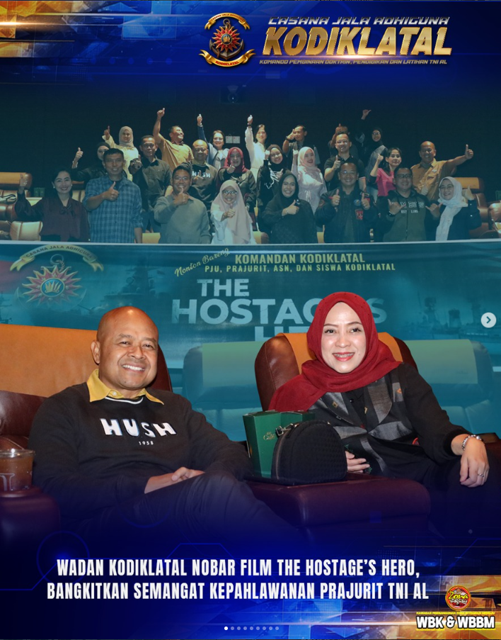 Wadan Kodiklatal Nobar Film The Hostage’s Hero, Bangkitkan Semangat Kepahlawanan Prajurit TNI AL
