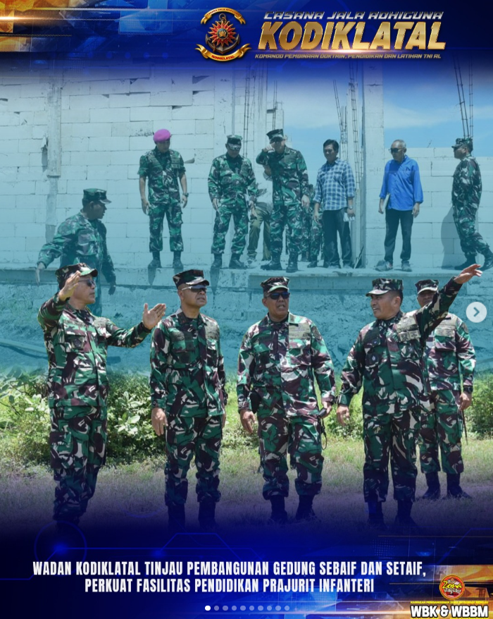 Wadan Kodiklatal Tinjau Pembangunan Gedung Sebaif dan Setaif, Perkuat Fasilitas Pendidikan Prajurit Infanteri