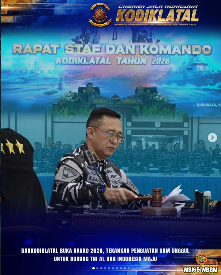Dankodiklatal Buka Rasko 2026, Tekankan Penguatan SDM Unggul untuk Dukung TNI AL dan Indonesia Maju