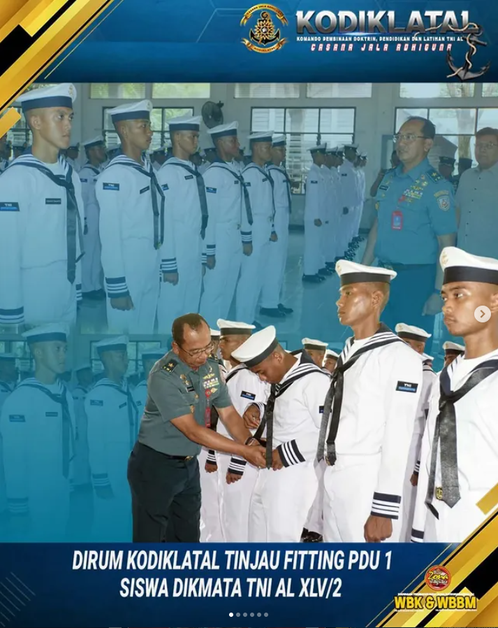 Dirum Kodiklatal Tinjau Fitting PDU 1 Siswa Dikmata TNI AL XLV/2