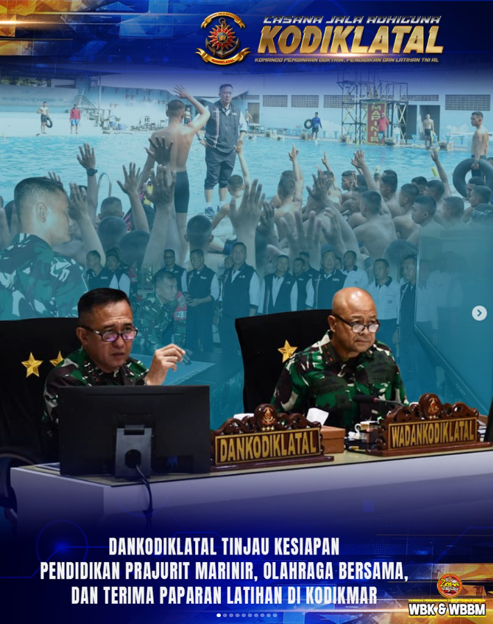 Dankodiklatal Tinjau Kesiapan Pendidikan Prajurit Marinir, Olahraga Bersama, dan Terima Paparan Latihan di Kodikmar