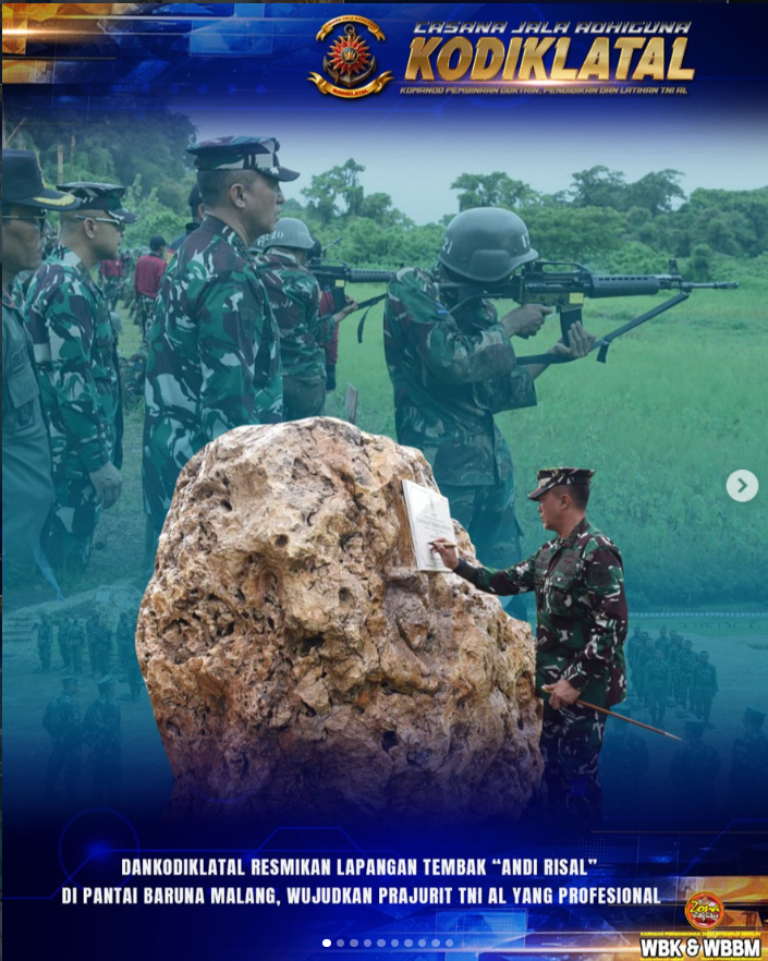 Dankodiklatal Resmikan Lapangan Tembak “Andi Risal” di Pantai Baruna Malang, Wujudkan Prajurit TNI AL yang Profesional