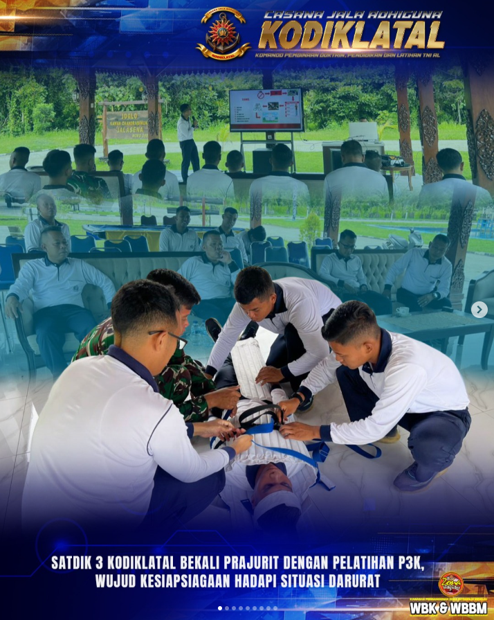 Satdik 3 Kodiklatal Bekali Prajurit dengan Pelatihan P3K, Wujud Kesiapsiagaan Hadapi Situasi Darurat