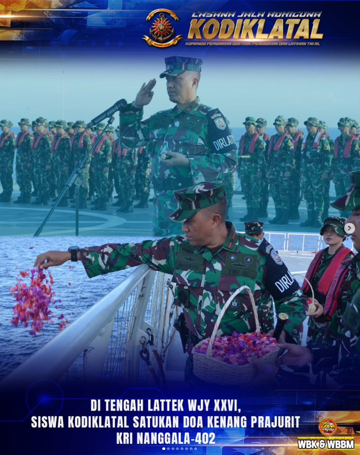 Di Tengah Lattek WJY XXVI, Siswa Kodiklatal Satukan Doa Kenang Prajurit KRI Nanggala-402