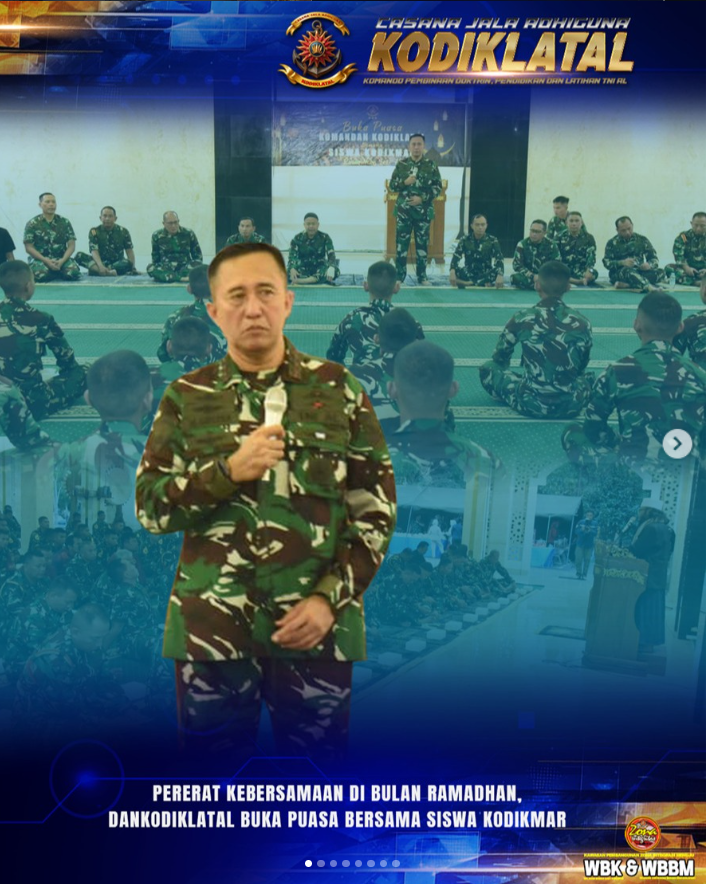 Pererat Kebersamaan di Bulan Ramadhan, Dankodiklatal Buka Puasa Bersama Siswa Kodikmar