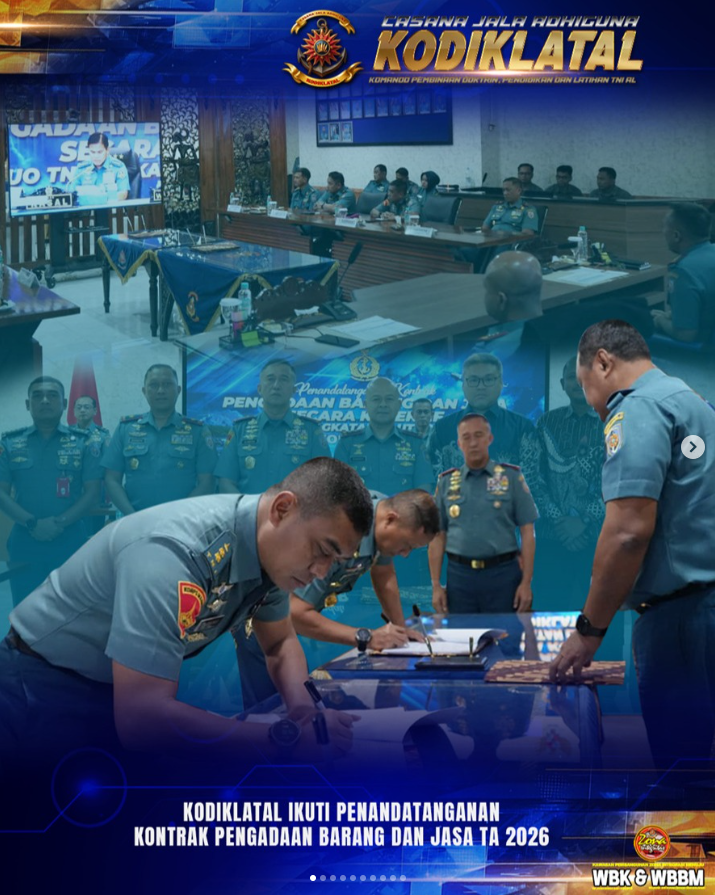Kodiklatal Ikuti Penandatanganan Kontrak Pengadaan Barang dan Jasa TA 2026
