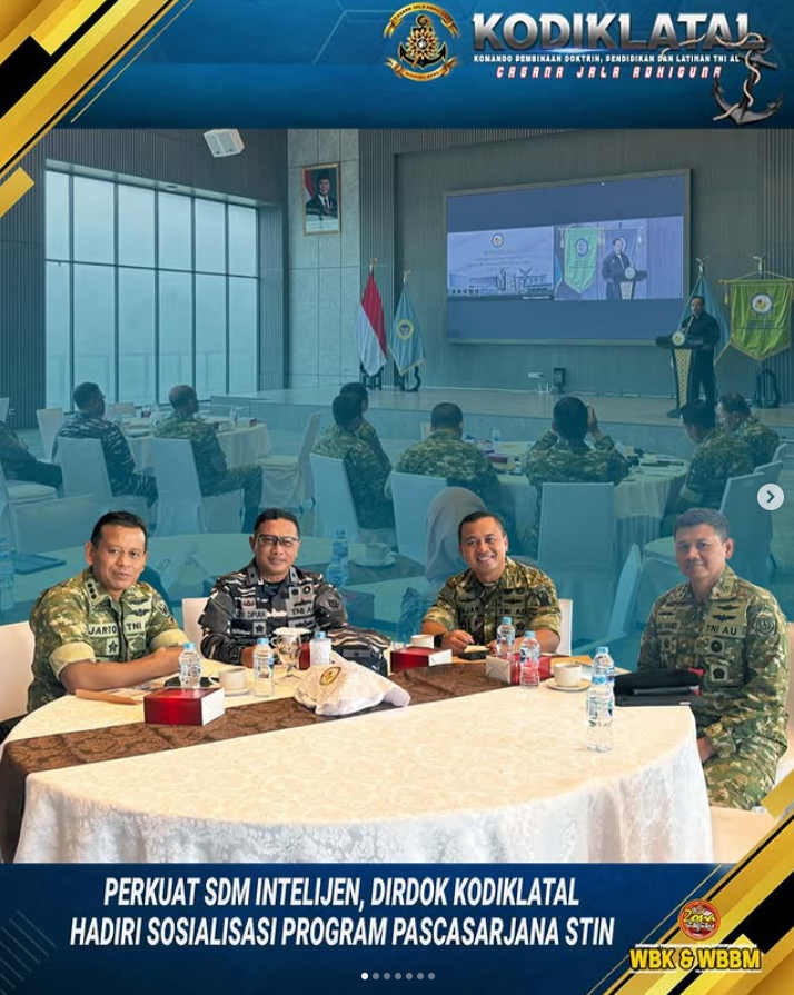 Perkuat SDM Intelijen, Dirdok Kodiklatal Hadiri Sosialisasi Program Pascasarjana STIN