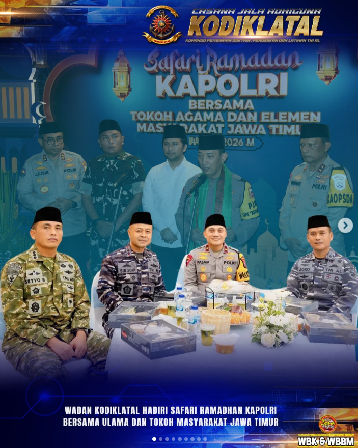 Wadan Kodiklatal Hadiri Safari Ramadhan Kapolri Bersama Ulama dan Tokoh Masyarakat Jawa Timur