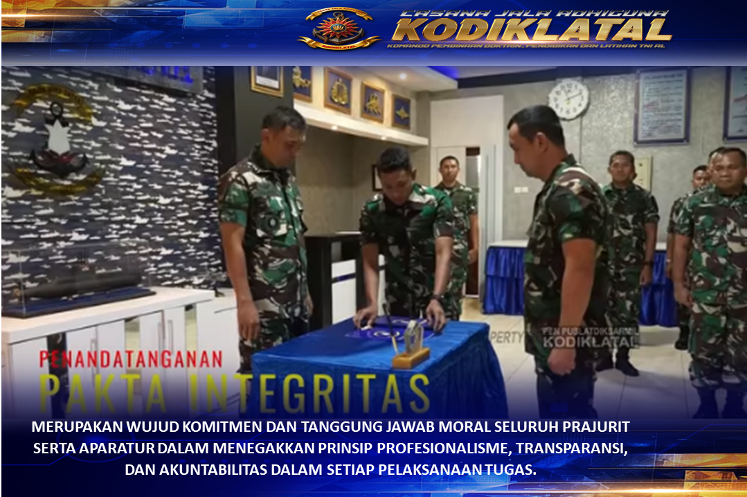 Penandatanganan Pakta Integritas Angkatan Laut