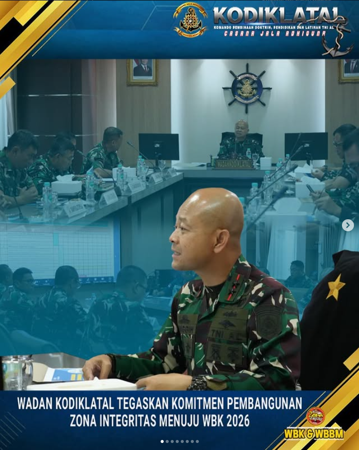 Wadan Kodiklatal Tegaskan Komitmen Pembangunan Zona Integritas Menuju WBK 2026