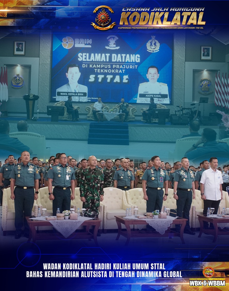 Wadan Kodiklatal Hadiri Kuliah Umum STTAL Bahas Kemandirian Alutsista di Tengah Dinamika Global
