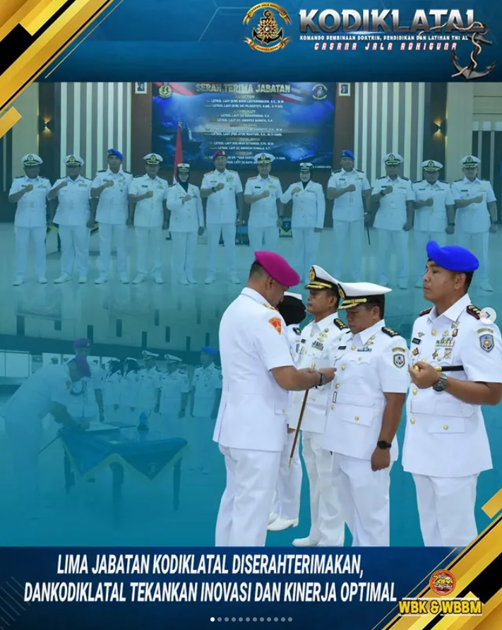 Lima Jabatan Kodiklatal Diserahterimakan, Dankodiklatal Tekankan Inovasi dan Kinerja Optimal