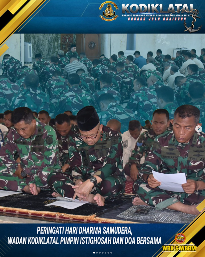 Peringati Hari Dharma Samudera, Wadan Kodiklatal Pimpin Istighosah dan Doa Bersama