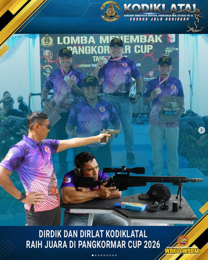 Dirdik dan Dirlat Kodiklatal Raih Juara di Pangkormar Cup 2026