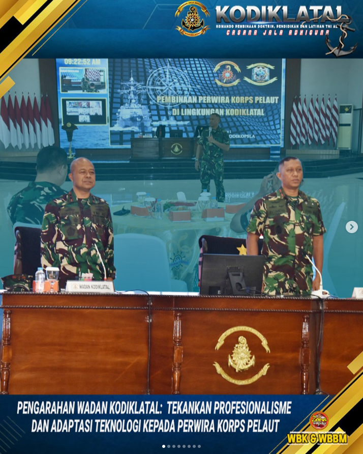Pengarahan Wadan Kodiklatal: Tekankan Profesionalisme dan Adaptasi Teknologi kepada Perwira Korps Pelaut