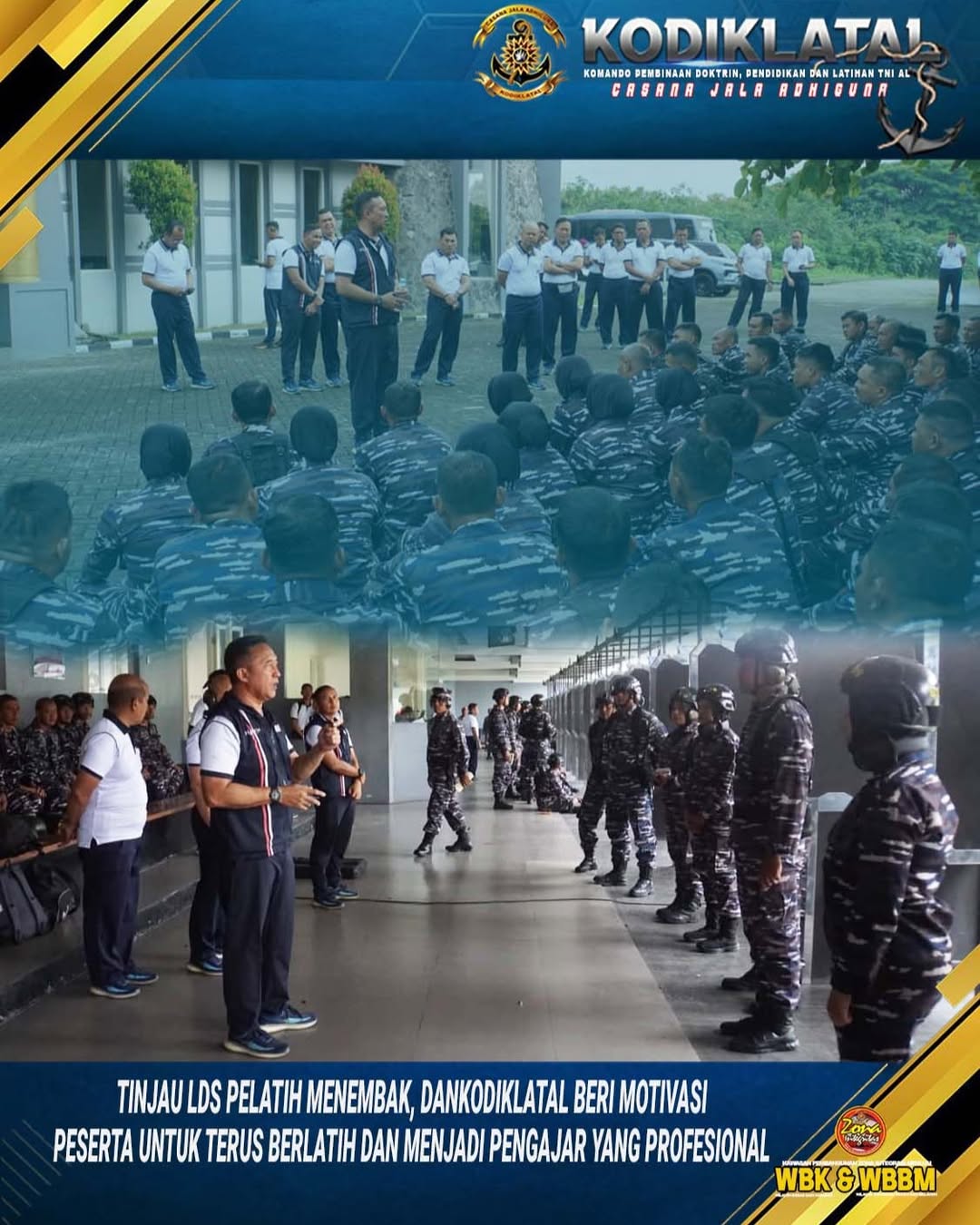 TINJAU LDS PELATIH MENEMBAK, DANKODIKLATAL BERI MOTIVASI PESERTA UNTUK TERUS BERLATIH DAN MENJADI PENGAJAR YANG PROFESIONAL