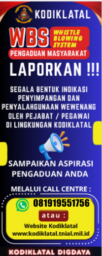 Wujudkan Transparansi, Inspektorat Kodiklatal Perkuat Layanan Pengaduan Masyarakat Melalui WBS