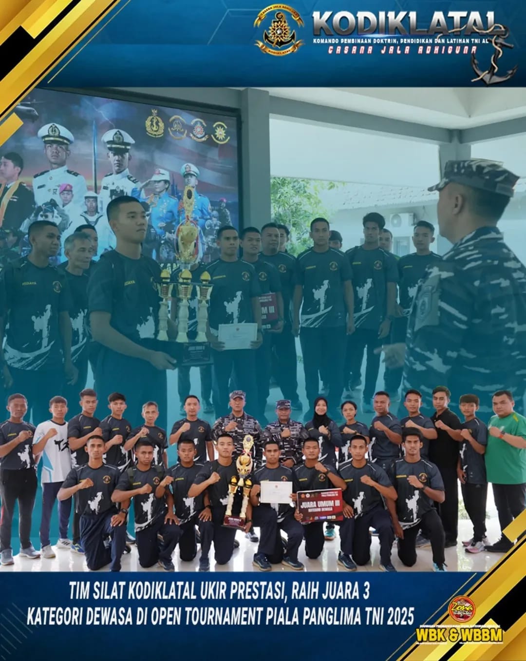 TIM SILAT KODIKLATAL UKIR PRESTASI, RAIH JUARA 3 KATEGORI DEWASA DI OPEN TOURNAMENT PIALA PANGLIMA TNI 2025