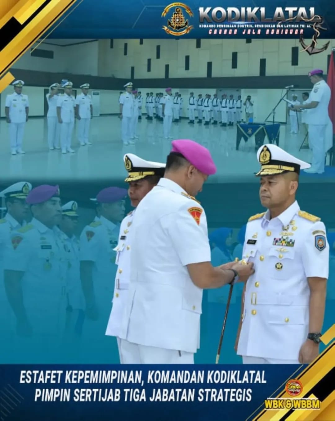 ESTAFET KEPEMIMPINAN, KOMANDAN KODIKLATAL PIMPIN SERTIJAB TIGA JABATAN STRATEGIS